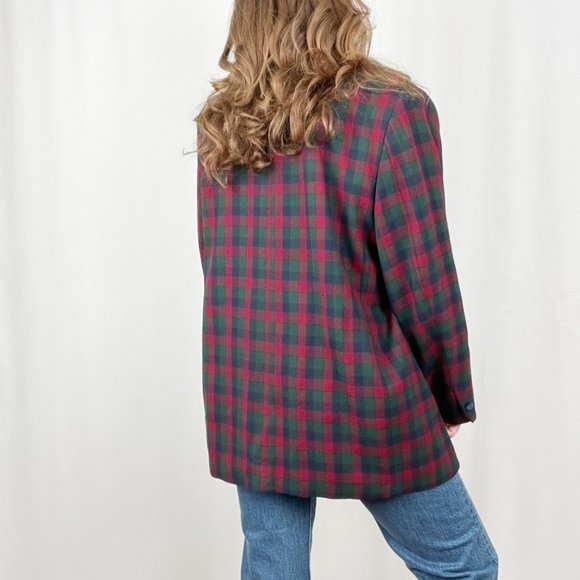 ✨ Vintage ✨ plaid wool blazer - Picture 3 of 8